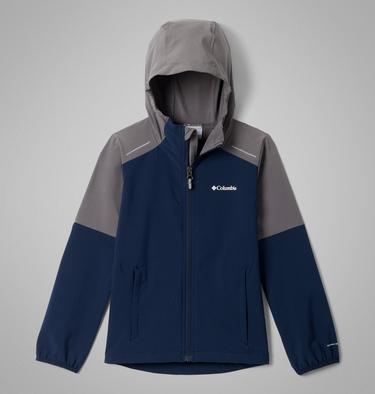 Boys' Trails Edge Full Zip Fleece Jacket, Color: Collegiate Navy, City Grey, image 1