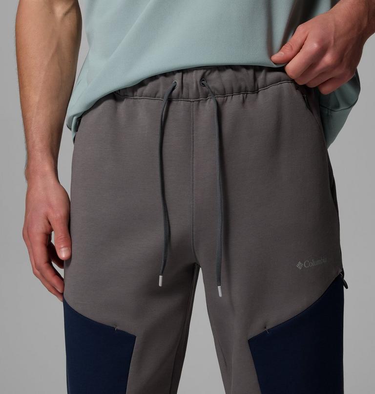 Men's Columbia Tech Spacer Knit Trousers, Color: City Grey, Collegiate Navy, image 5