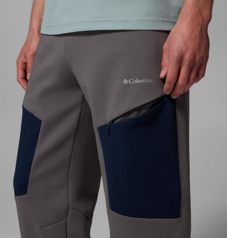 Men's Columbia Tech Spacer Knit Trousers, Color: City Grey, Collegiate Navy, image 7