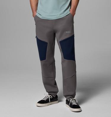 Men's Columbia Tech Spacer Knit Trousers, Color: City Grey, Collegiate Navy, image 1
