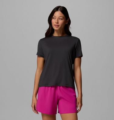 Camiseta t&eacute;cnica con estampado Parsons Point para mujer, Color: Black Heather, Floral Fun, image 7