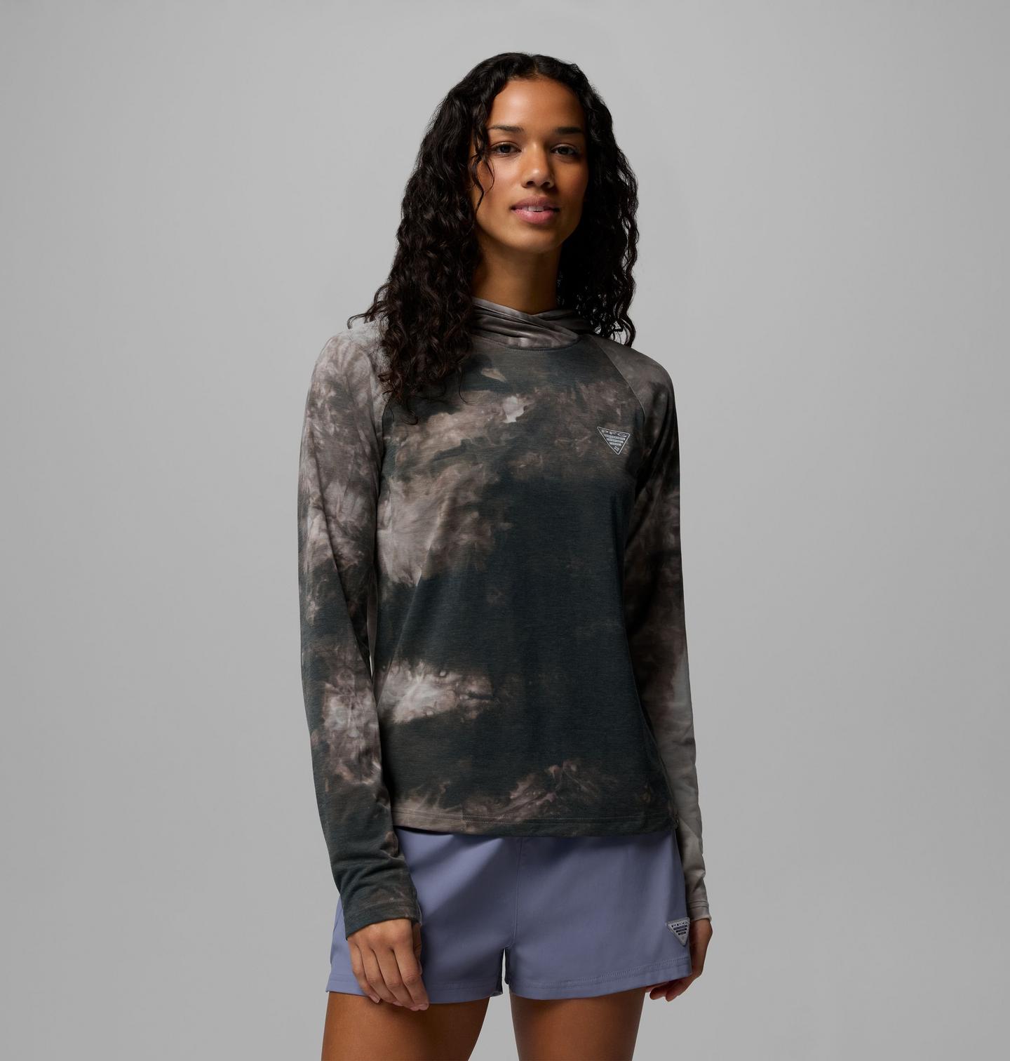 Женское худи Columbia PFG Uncharted II Cloud, цвет: Чёрный — фото 1