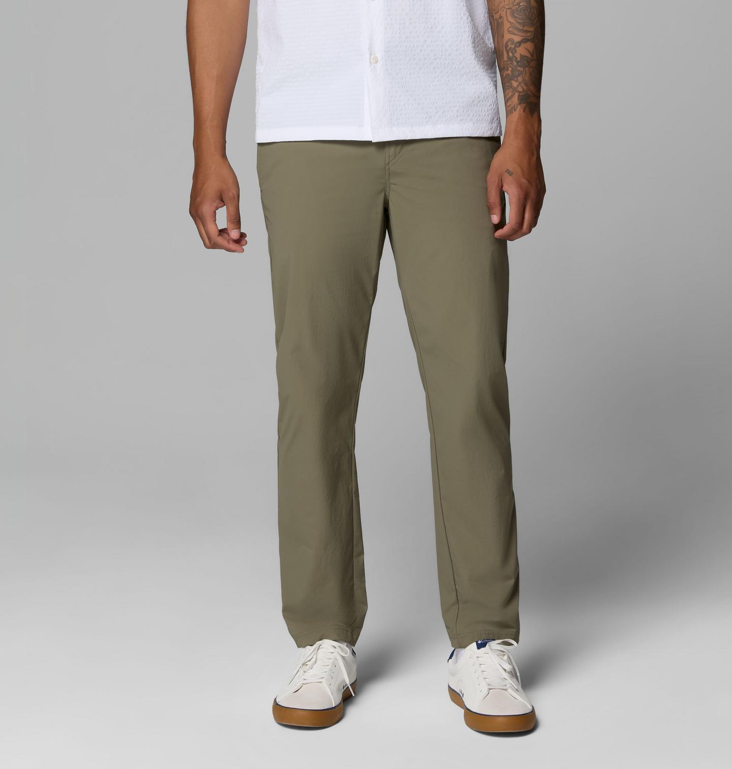 Мужские брюки Columbia ROC Lite Chino, цвет: Каменный зелёный — фото 1