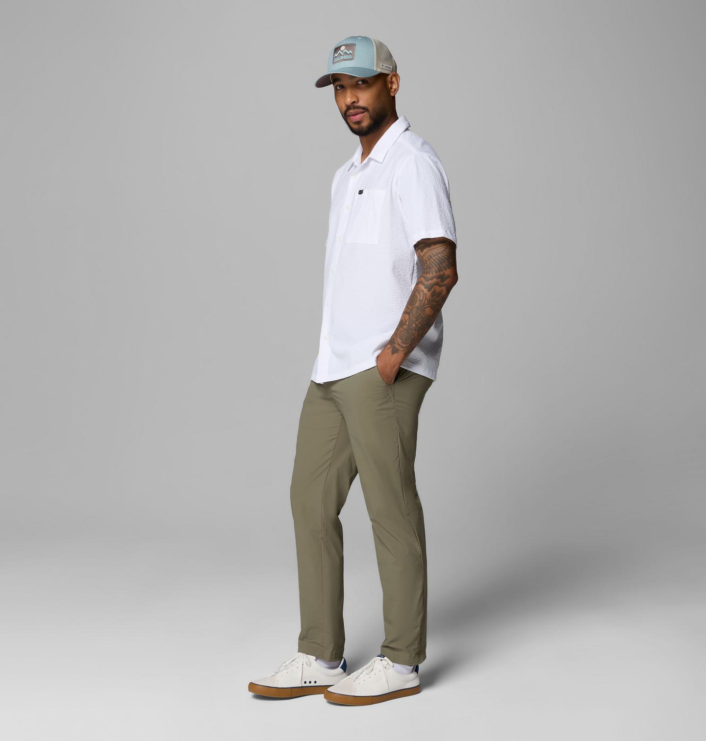 Мужские брюки Columbia ROC Lite Chino, цвет: Каменный зелёный — фото 2
