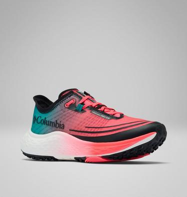 Zapatillas para correr Konos Speed Trail ATR para mujer, Color: Neon Sunrise, Teal Chloride, image 3