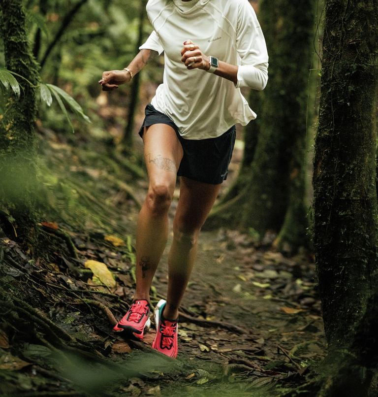 Women's Konos Speed Trail ATR Running Shoe, Color: Neon Sunrise, Teal Chloride, image 14