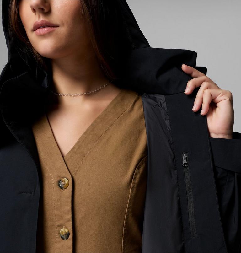 Women's AmazeTrench Waterproof Jacket, Color: Black, image 6