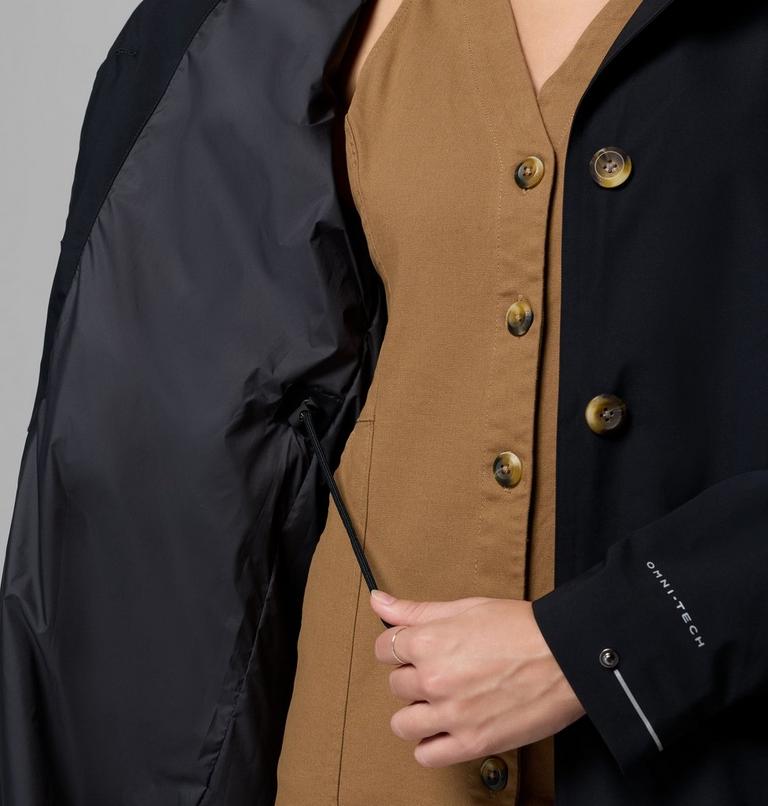 Women's AmazeTrench Waterproof Jacket, Color: Black, image 7