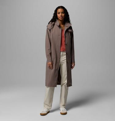 Women's AmazeTrench Rain Jacket, Color: Iron, image 2