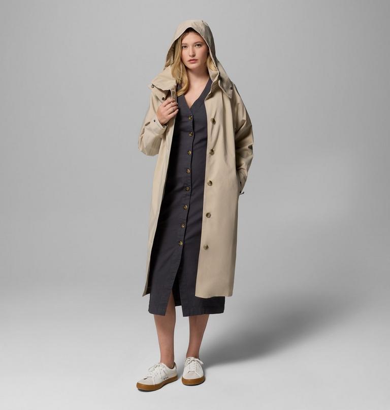 Women's AmazeTrench Waterproof Jacket, Color: Ancient Fossil, image 5