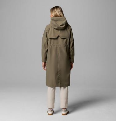 Women's AmazeTrench Waterproof Jacket, Color: Stone Green, image 11