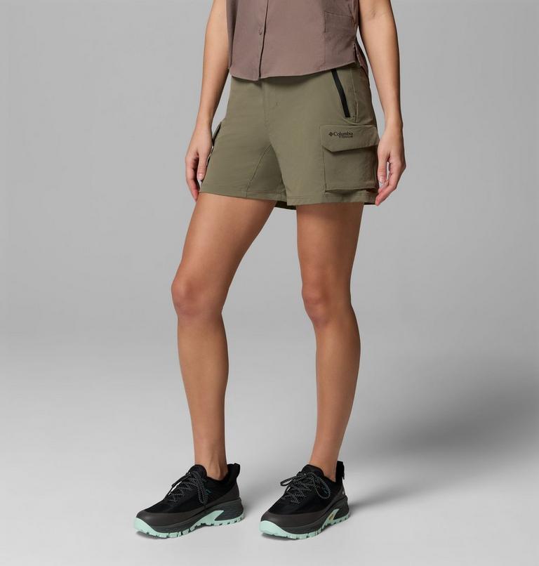 Women's Silver Ridge Elite Hiking Shorts, Color: Stone Green, image 4