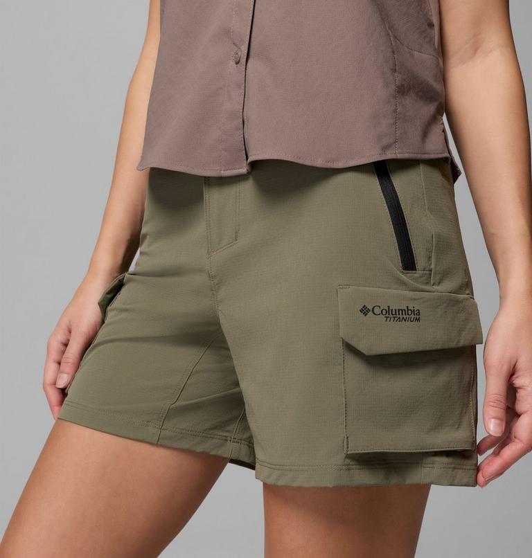 Women's Silver Ridge Elite Hiking Shorts, Color: Stone Green, image 6