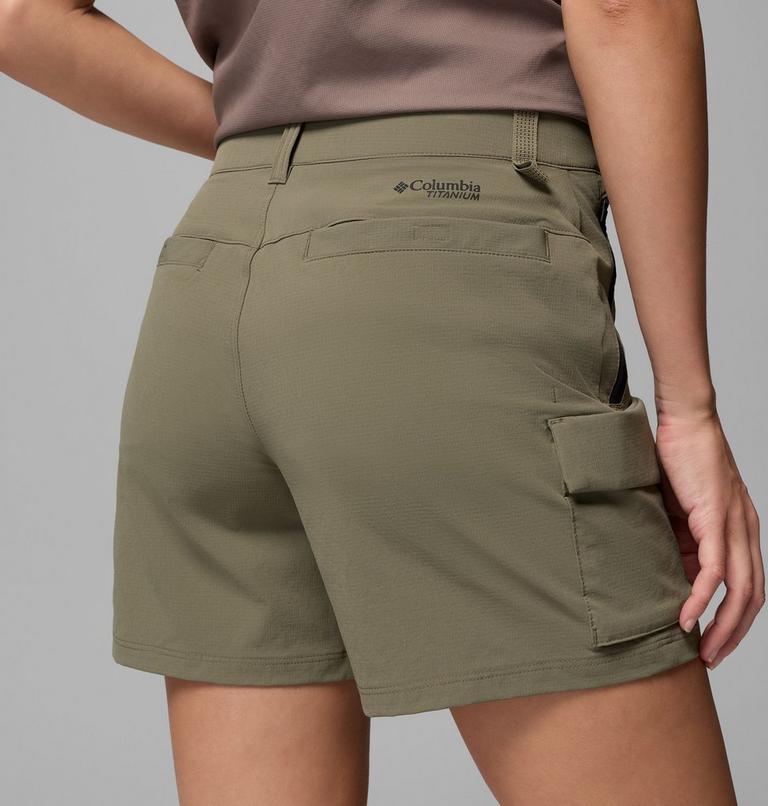 Women's Silver Ridge Elite Hiking Shorts, Color: Stone Green, image 7