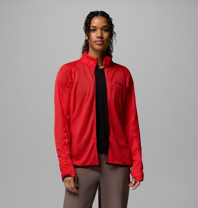 Women's Summit Step Full Zip Technical Fleece, Color: Poppy Red, image 5