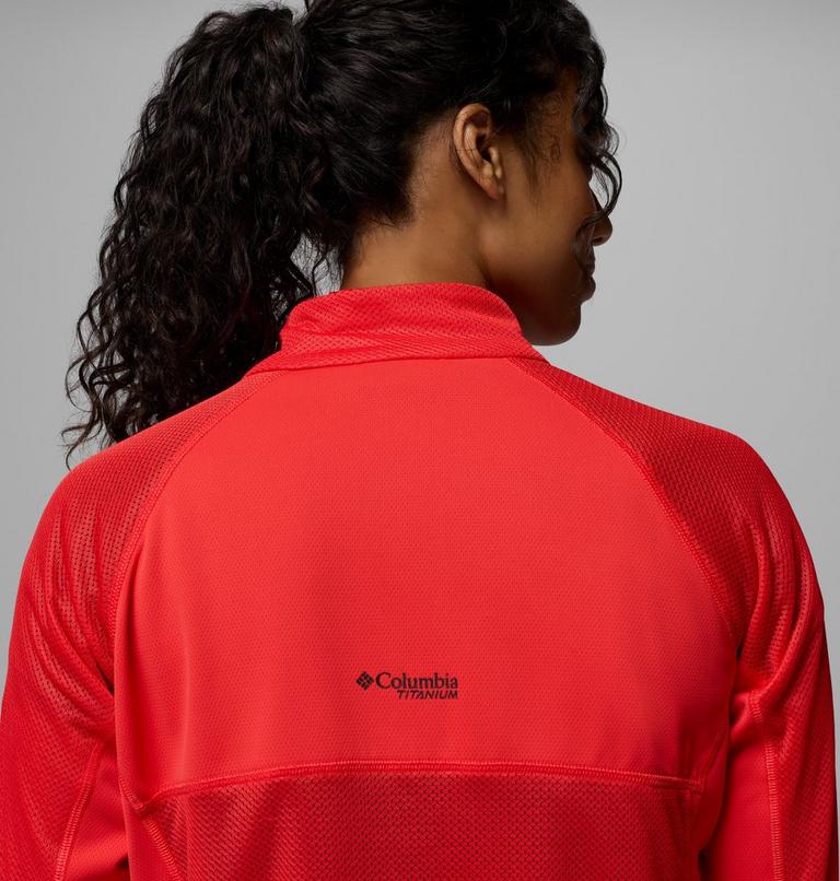 Women's Summit Step Full Zip Technical Fleece, Color: Poppy Red, image 7