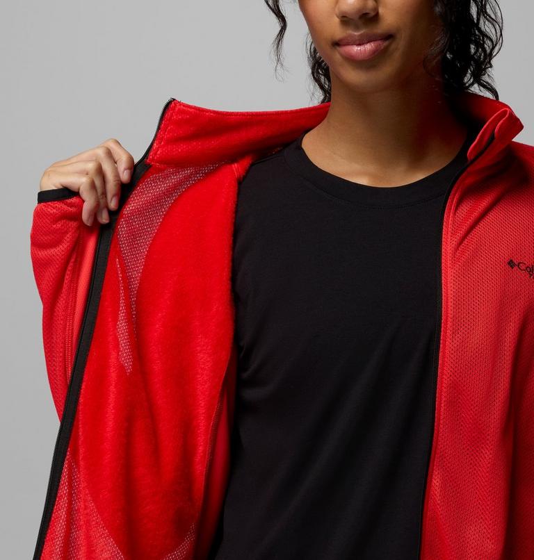 Women's Summit Step Full Zip Technical Fleece, Color: Poppy Red, image 9