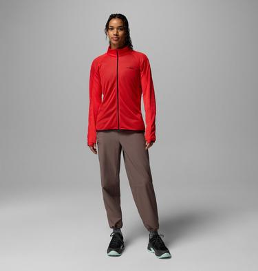 Women's Summit Step Full Zip Technical Fleece, Color: Poppy Red, image 2