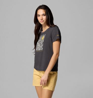 Camiseta t&eacute;cnica de escote redondo Parsons Point para mujer, Color: Black Heather, Canopy View, image 16