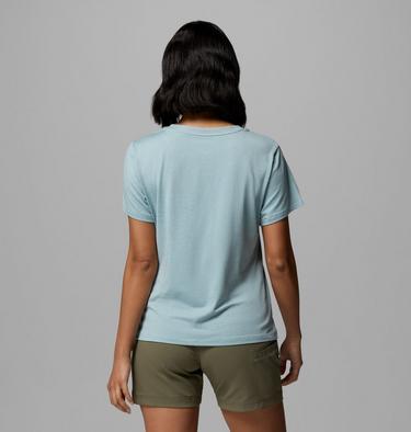Camiseta t&eacute;cnica de escote redondo Parsons Point para mujer, Color: Marine Light Heather, Canopy View, image 7