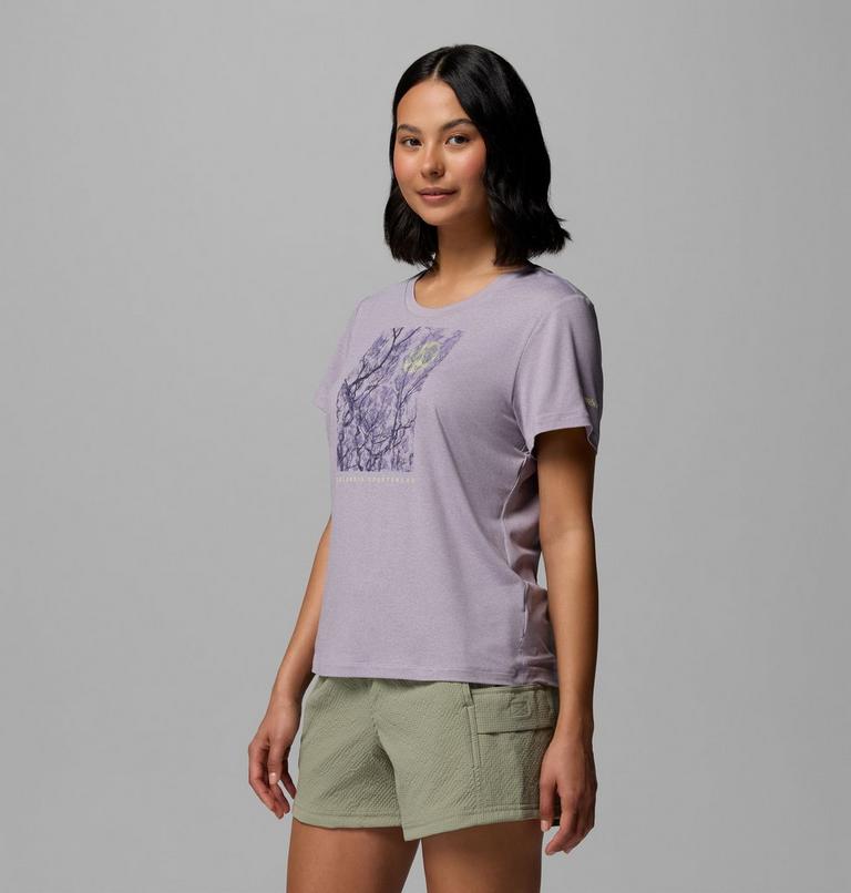 Camiseta t&eacute;cnica de escote redondo Parsons Point para mujer, Color: Lavender Pearl Heather, Canopy View, image 4