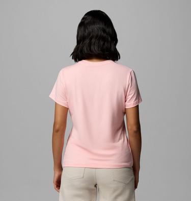 Camiseta t&eacute;cnica de escote redondo Parsons Point para mujer, Color: Pink Sand Heather, Canopy View, image 3