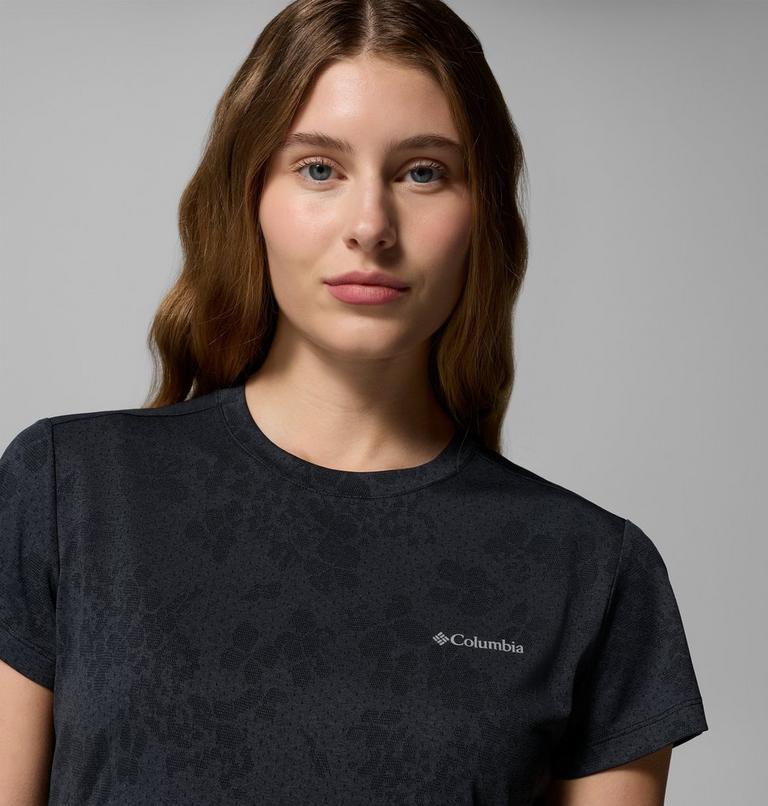 T-shirt Technique Bluebird Canyon II Femme, Color: Black, Florage Jacquard, image 5