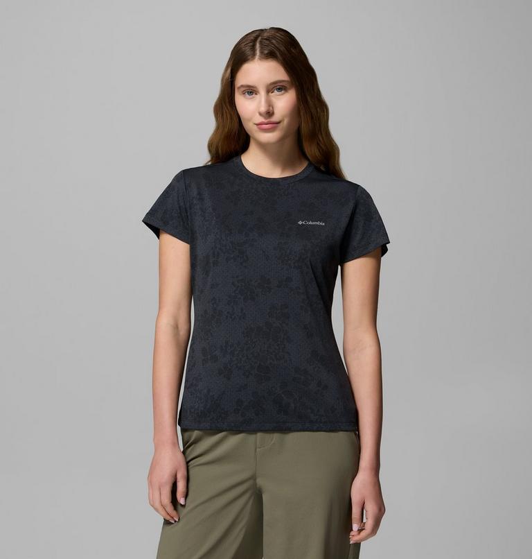 T-shirt Technique Bluebird Canyon II Femme, Color: Black, Florage Jacquard, image 1