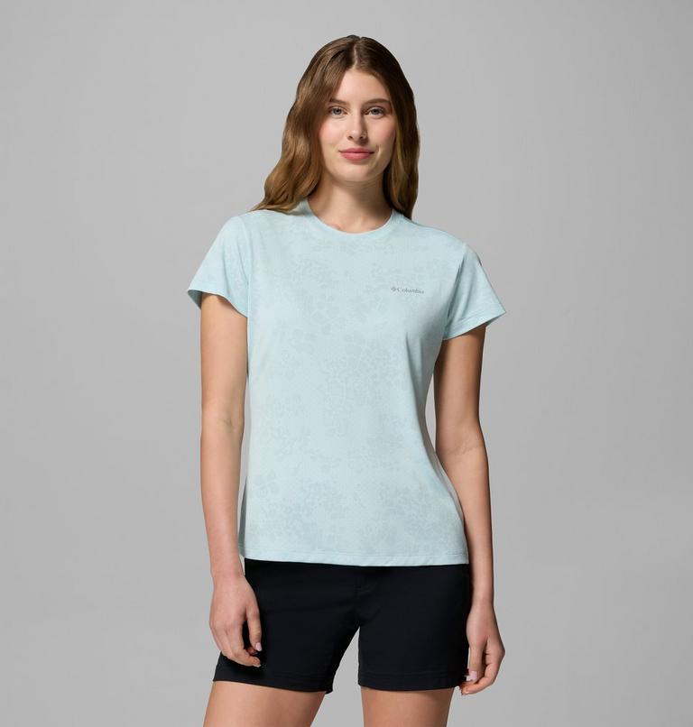 T-shirt Technique Bluebird Canyon II Femme, Color: Marine Light, Florage Jacquard, image 1