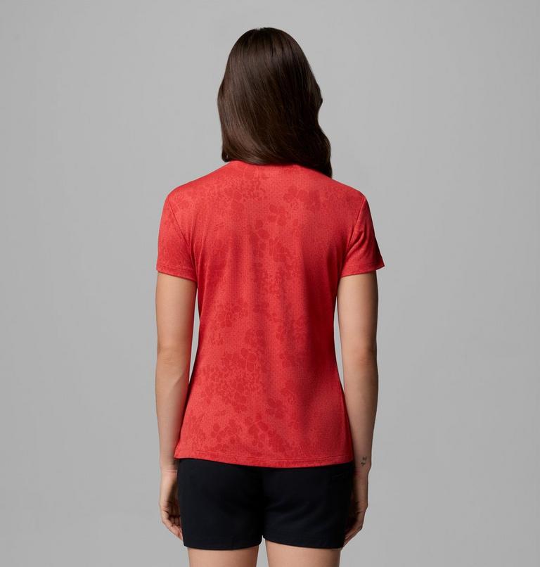 T-shirt Technique Bluebird Canyon II Femme, Color: Poppy Red, Florage Jacquard, image 3