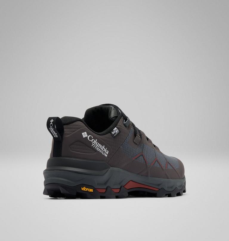 Men's Peakfreak Titanium OutDry Hiking Shoes, Color: Dark Grey, Red Oxide, image 9