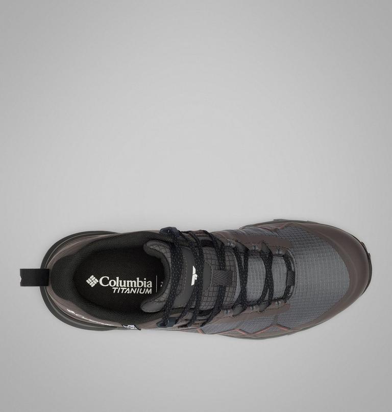 Men's Peakfreak Titanium OutDry Hiking Shoes, Color: Dark Grey, Red Oxide, image 4
