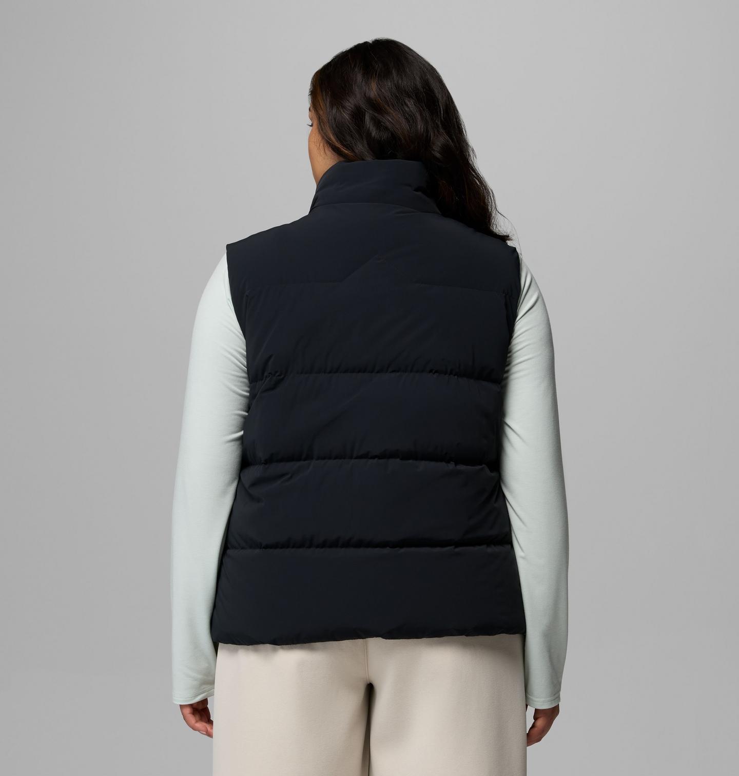 Женский жилет Columbia Amaze Puff Vest - Plus Size, цвет: Чёрный — фото 3