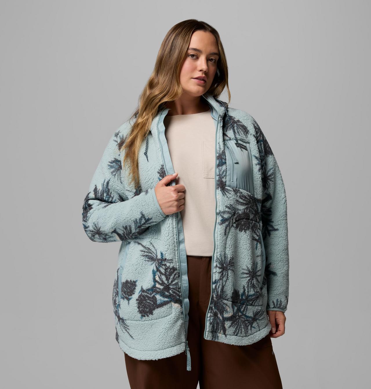 Women's Winter Warmth™ Printed Full Zip Hoodie - Plus Size | 461 | 3X 5