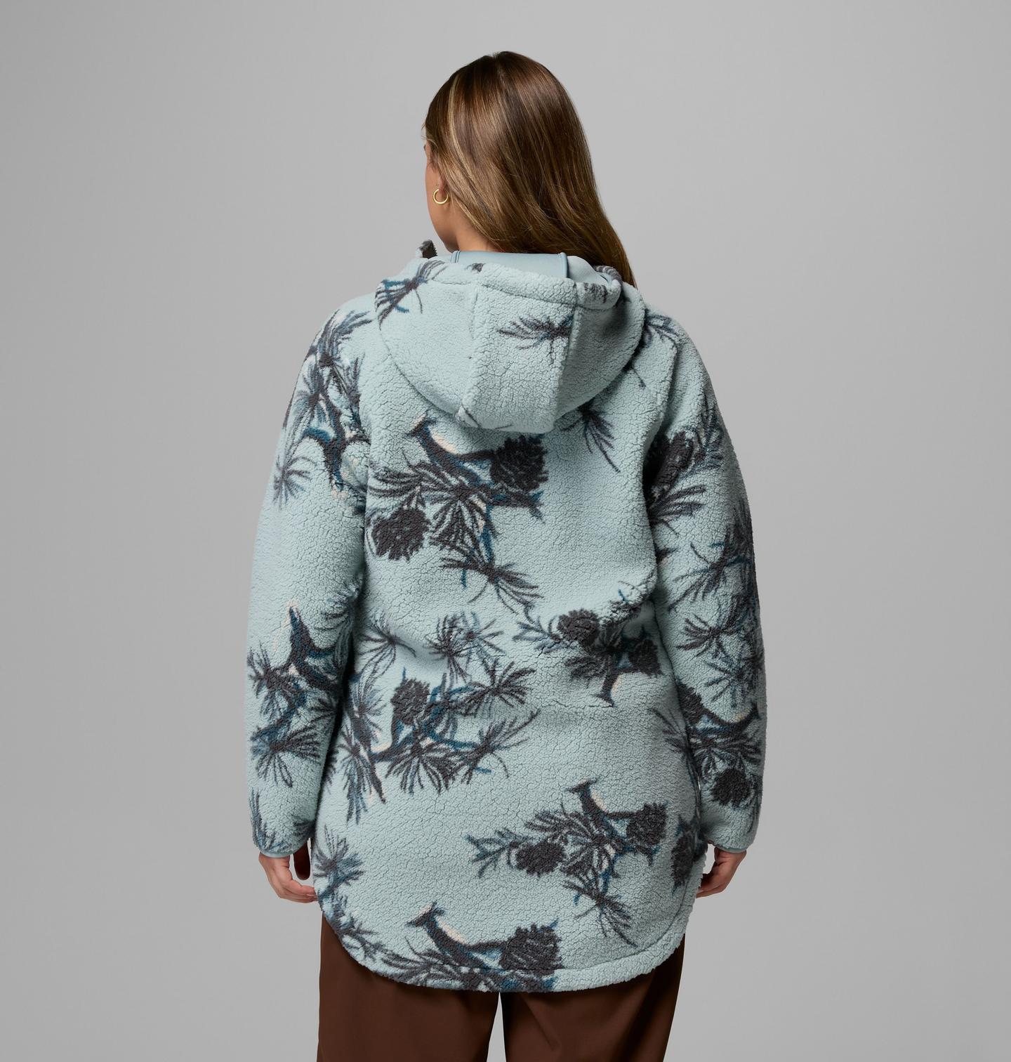 Женское худи Columbia Winter Warmth Printed Full Zip - Plus Size, цвет: Синий — фото 3