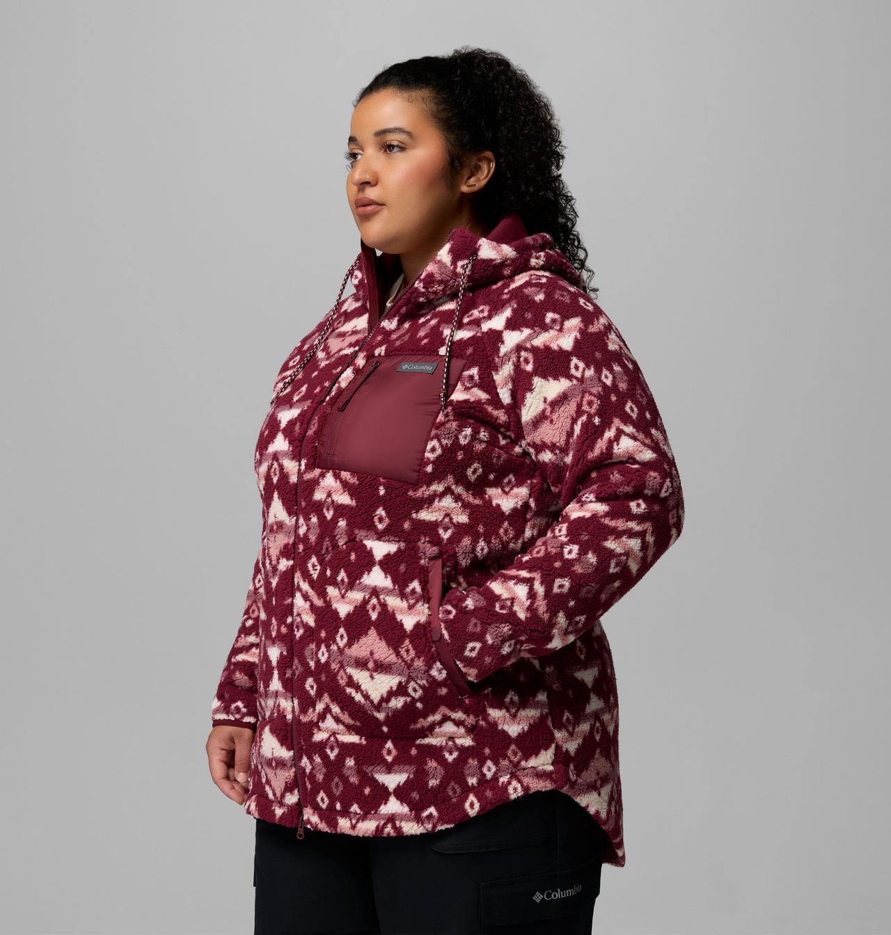 Women's Winter Warmth™ Printed Full Zip Hoodie - Plus Size
