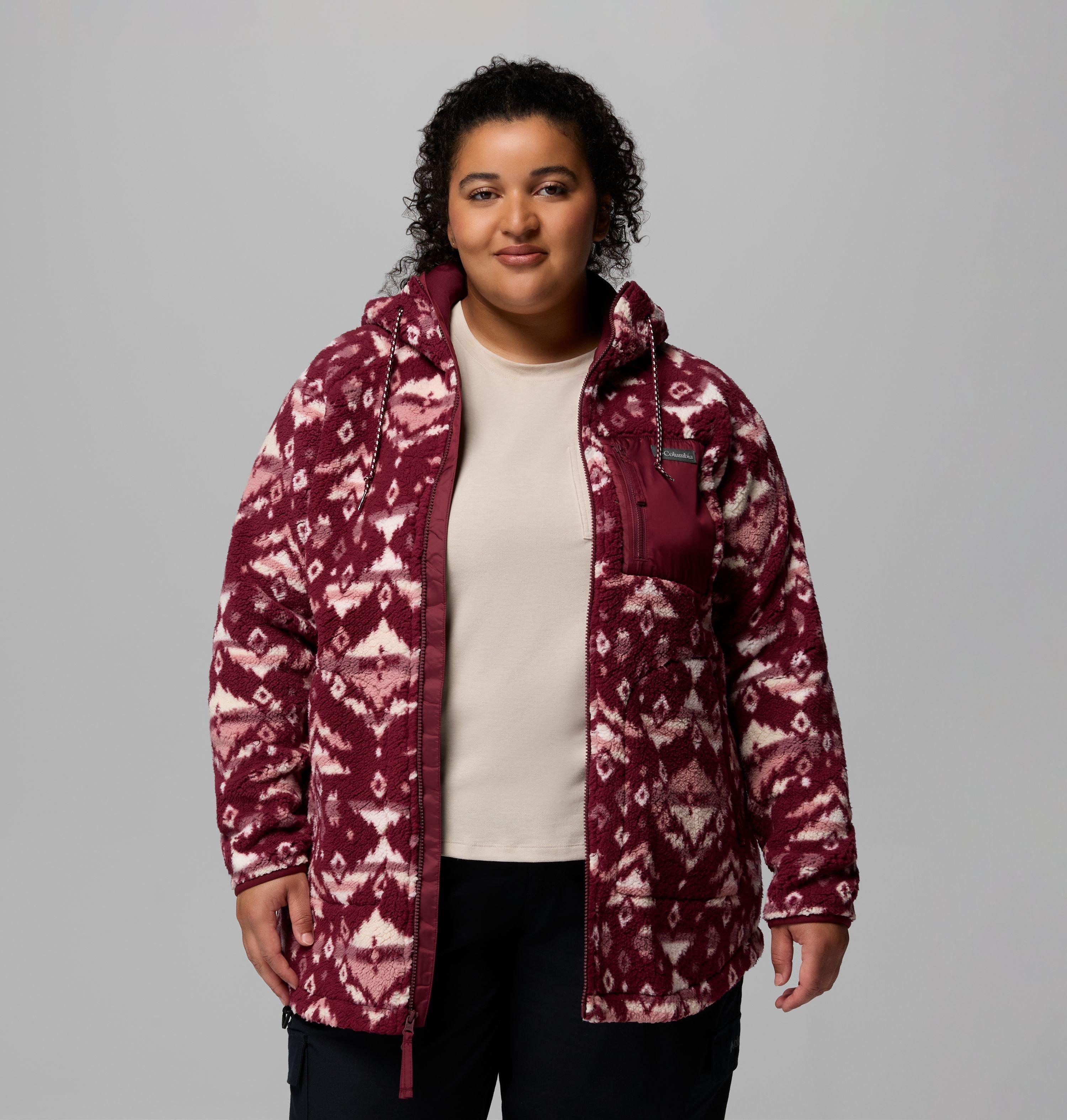 Women's Winter Warmth™ Printed Full Zip Hoodie - Plus Size | 624 | 1X 5