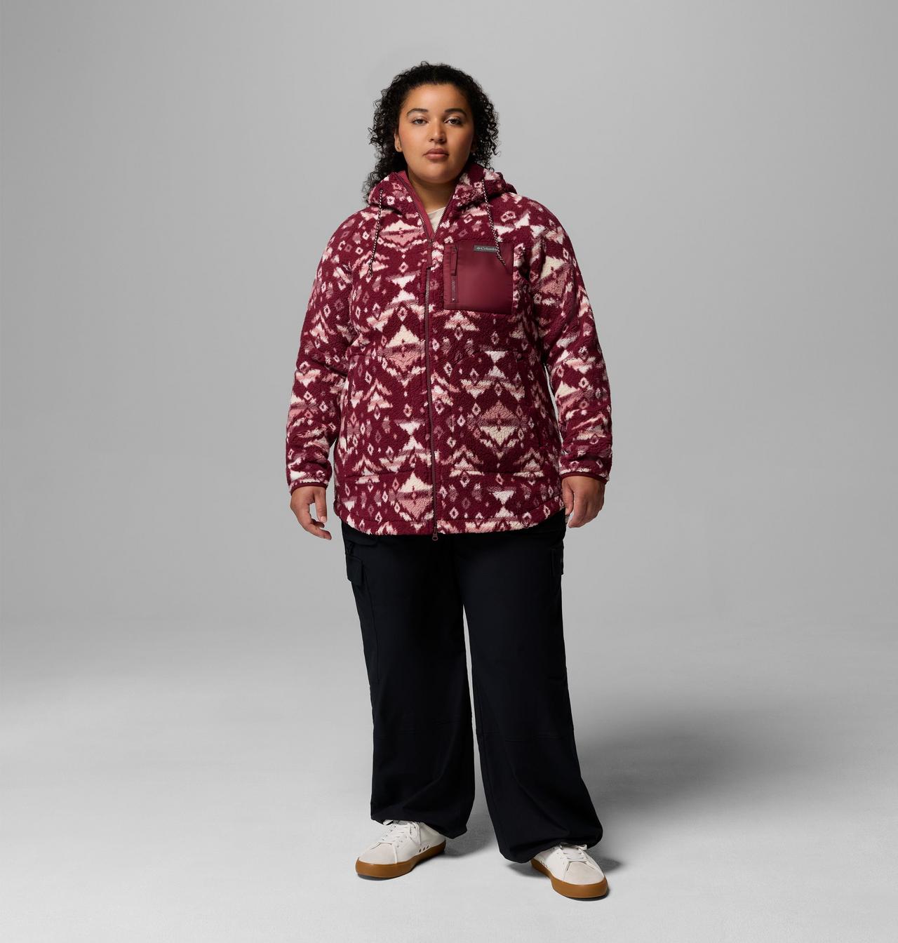 Women's Winter Warmth™ Printed Full Zip Hoodie - Plus Size