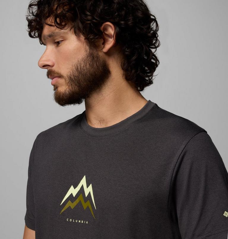 T-shirt Technique Graphique Parsons Point Homme, Color: Black Heather, Pointed Peaks, image 5