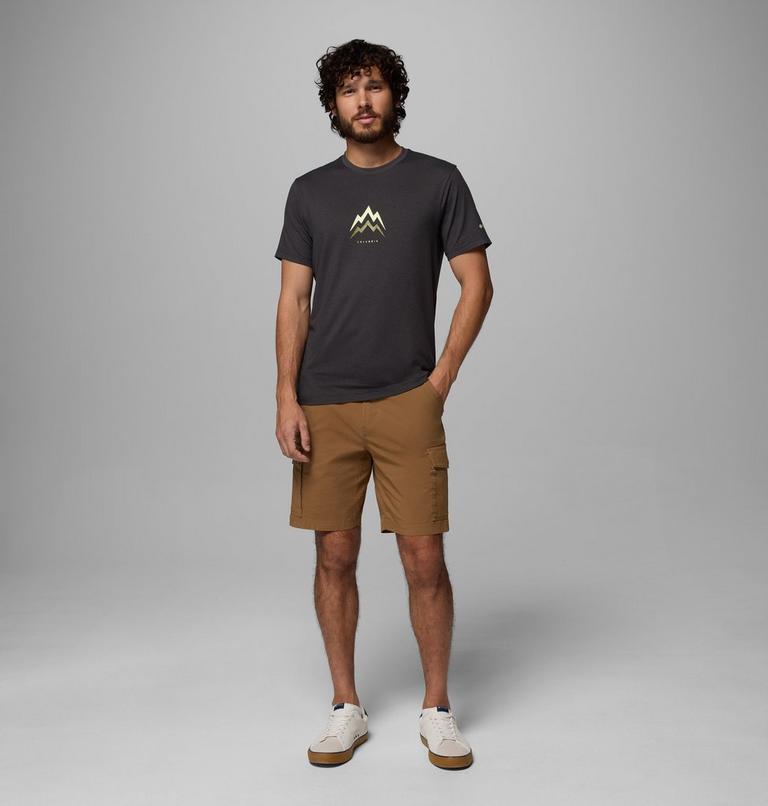 T-shirt Technique Graphique Parsons Point Homme, Color: Black Heather, Pointed Peaks, image 2