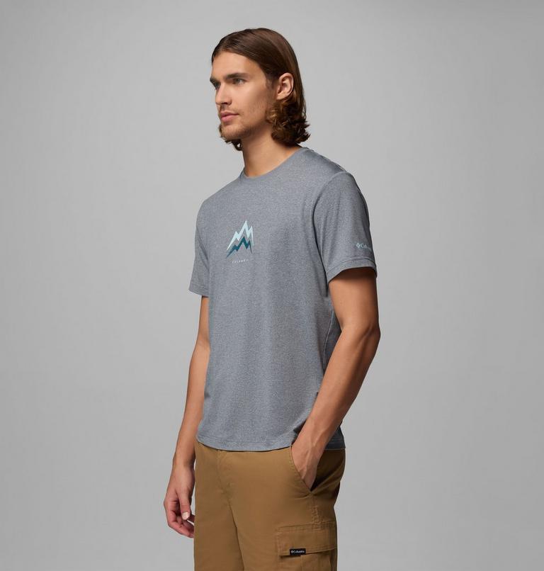 T-shirt Technique Graphique Parsons Point Homme, Color: City Grey Heather, Pointed Peaks, image 4