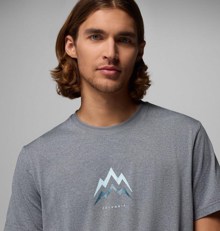 T-shirt Technique Graphique Parsons Point Homme, Color: City Grey Heather, Pointed Peaks, image 5