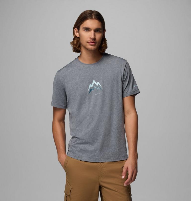 T-shirt Technique Graphique Parsons Point Homme, Color: City Grey Heather, Pointed Peaks, image 1