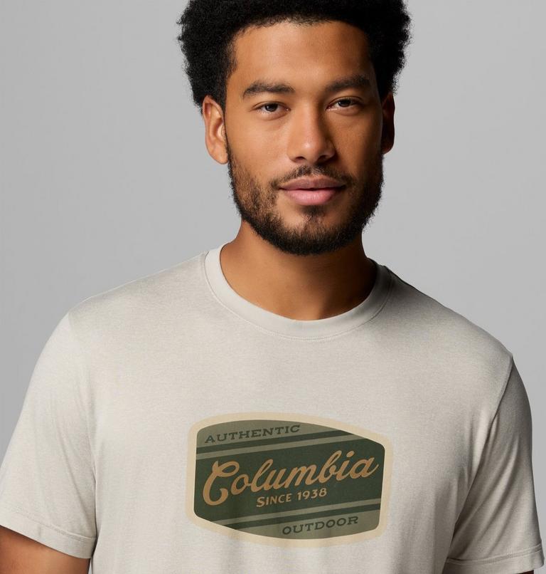 T-shirt Technique Graphique Parsons Point Homme, Color: Dark Stone Heather, Badge Label, image 5