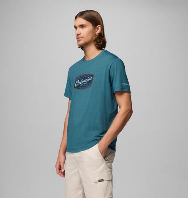 T-shirt Technique Graphique Parsons Point Homme, Color: Everblue Heather, Badge Label, image 4