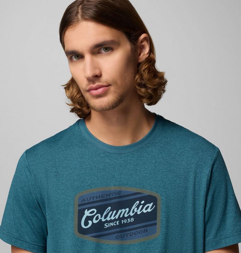 T-shirt Technique Graphique Parsons Point Homme, Color: Everblue Heather, Badge Label, image 5