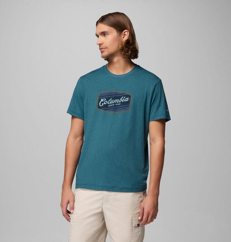 T-shirt Technique Graphique Parsons Point Homme, Color: Everblue Heather, Badge Label, image 1