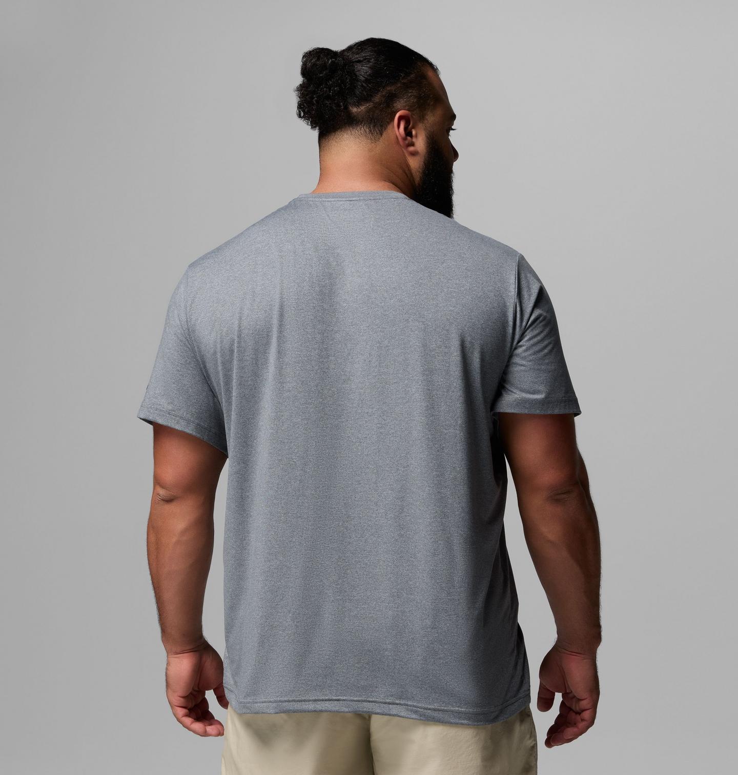Мужская футболка Columbia Parsons Point Short Sleeve Graphic T-Shirt - Big, цвет: Серый / Retro Roamer — фото 3