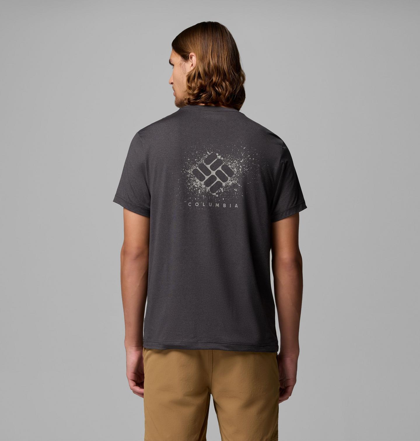 Мужская футболка Columbia Parsons Point Short Sleeve Back Graphic, цвет: Чёрный — фото 1