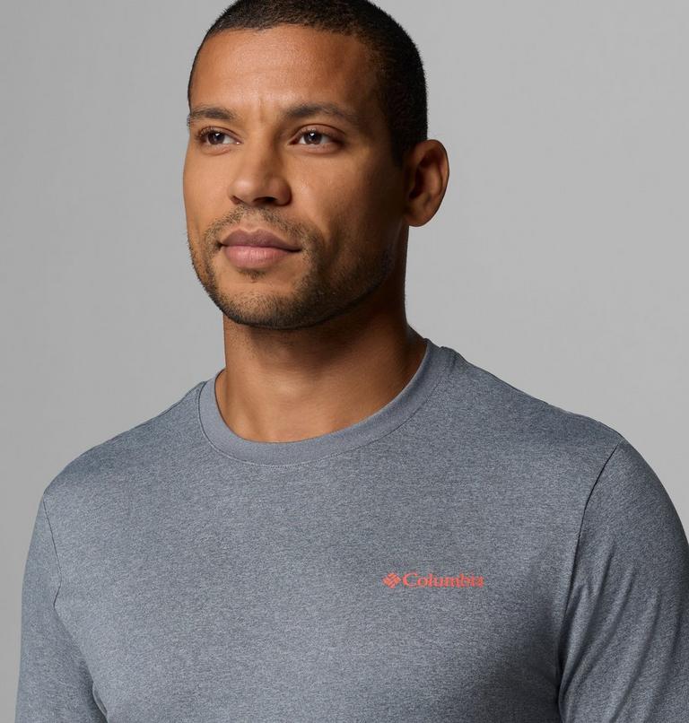 Haut Technique Graphique Parsons Point Homme, Color: City Grey Heather, Linear Peaks, image 5